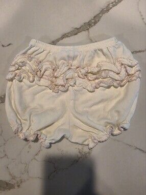 Savannah Baby Girls' Cream Ruffle Bloomers
